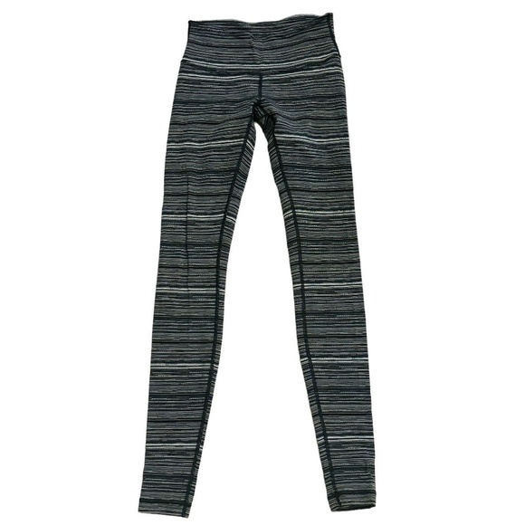 Lululemon Wunder Under Pant III Legging Cyber Stripe Deep Coal Black SZ 4 - Picture 5 of 11